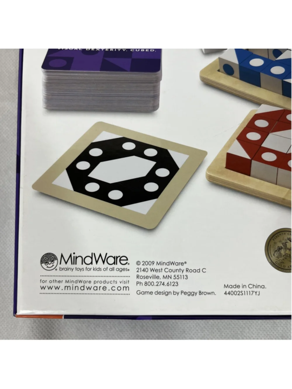 MindWare Q-bitz Board Game Visual Dexterity Cubed Puzzle Strategy Family CIB